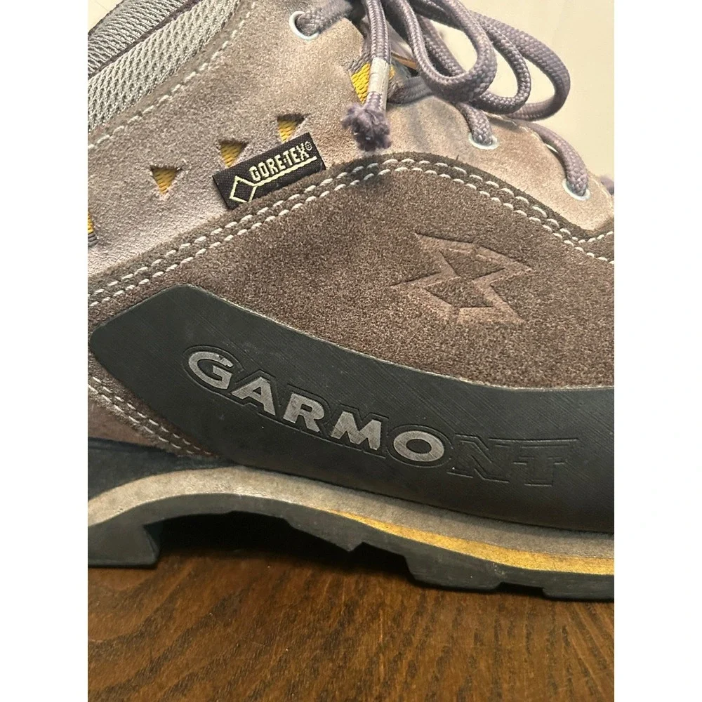 Garmont Dragontail Gore-Tex Hiking Shoes Men's Size 11.5 Gray & Yellow leather